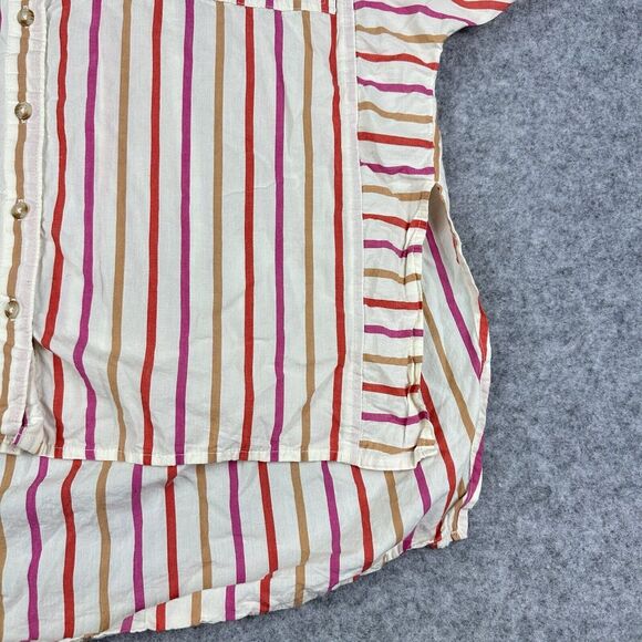 Pilcro Anthropologie Painter Buttondown Shirt Top Womens S Striped Oversized - Picture 4 of 13
